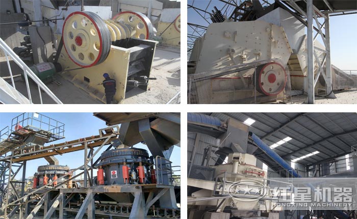 不同型号的破碎机作业现场 不同型号的破碎机作业现场