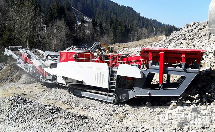 移动履带一体式环保制砂机现场 移动履带一体式环保制砂机现场