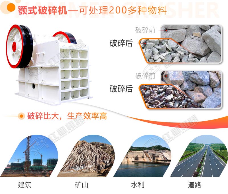颚式破碎机应用领域众多 颚式破碎机应用领域众多