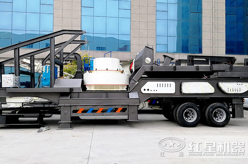 轮胎移动制砂机近景图 轮胎移动制砂机近景图