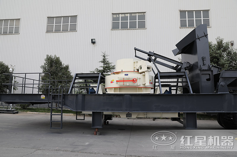 行走生产的轮胎移动制砂设备 行走生产的轮胎移动制砂设备