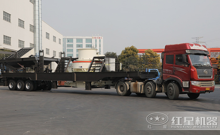 轮胎移动制砂机发往河北地区中 轮胎移动制砂机发往河北地区中