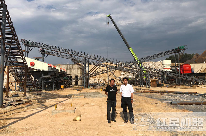 再生骨料破碎、筛分生产现场