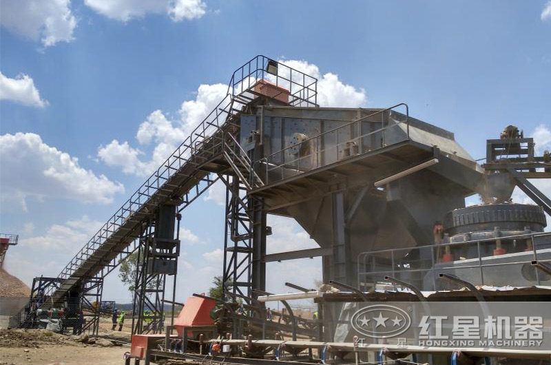 山皮石破碎、制沙生产作业现场