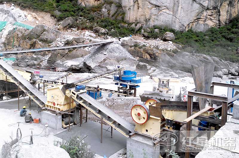 石灰石制沙生产线现场 石灰石制沙生产线现场