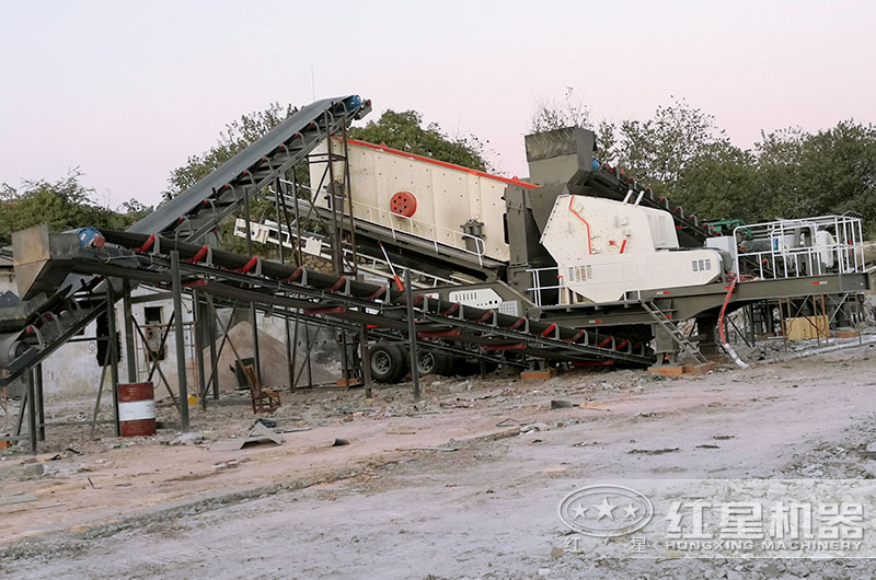 流动打石机生产现场图 流动打石机生产现场图