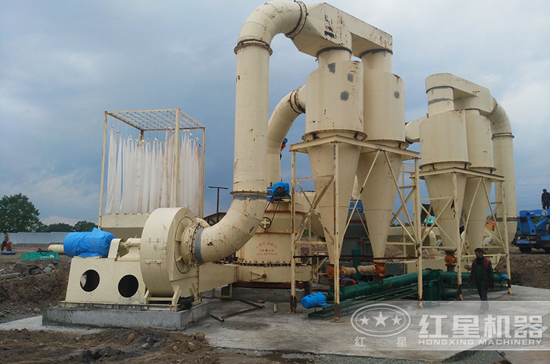 石膏粉生产现场图 石膏粉生产现场图