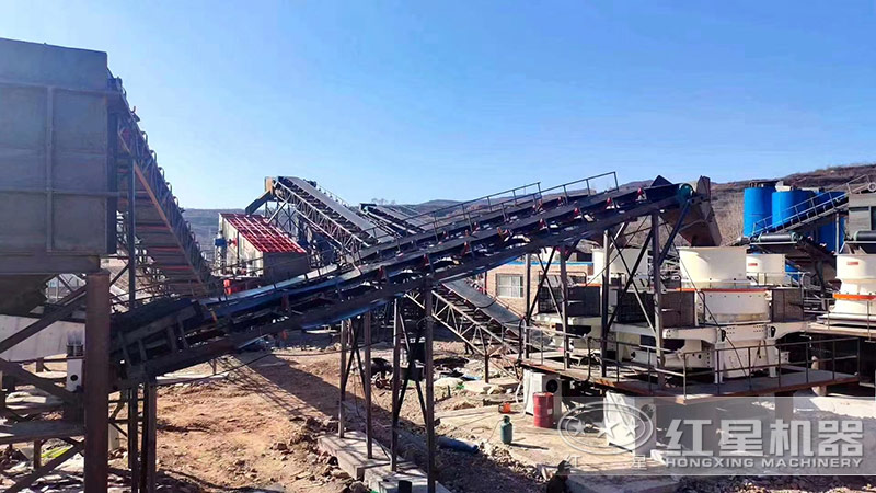 鹅卵石打成沙子生产线安装现场 鹅卵石打成沙子生产线安装现场