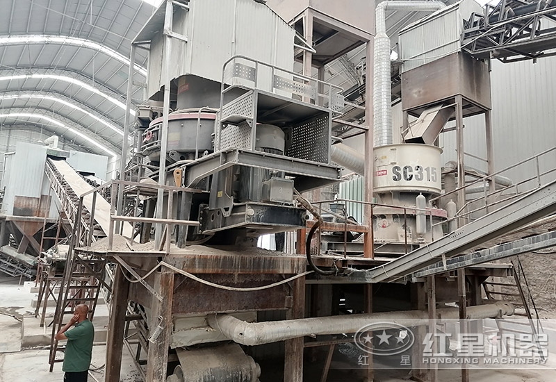 鄂破+圆锥破+冲击式制砂机配置的生产线 鄂破+圆锥破+冲击式制砂机配置的生产线