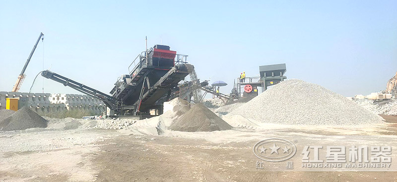 混凝土再生骨料粉碎现场及成品 混凝土再生骨料粉碎现场及成品