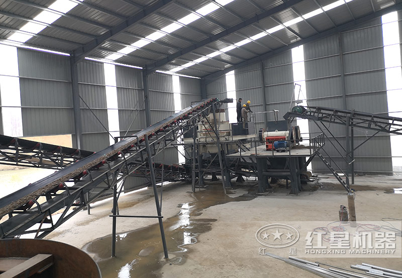 2台鄂破+冲击式制砂机配置的生产线 2台鄂破+冲击式制砂机配置的生产线