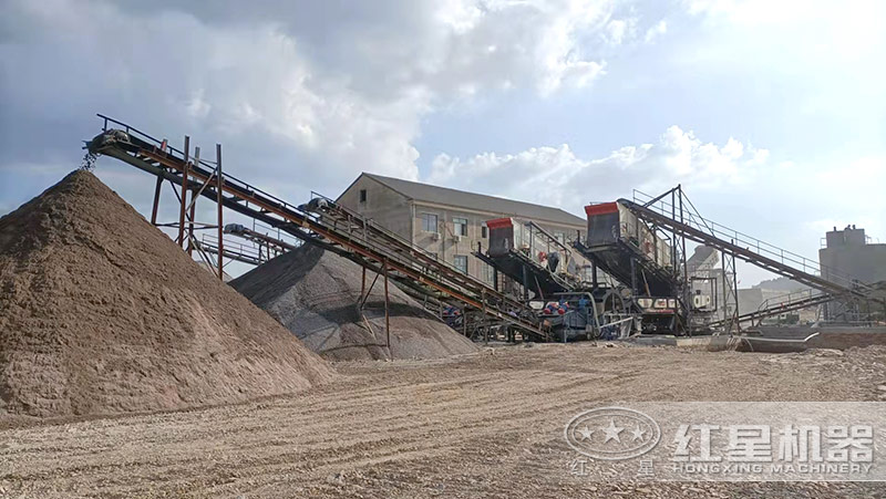 石头制砂生产现场户外实景图 石头制砂生产现场户外实景图