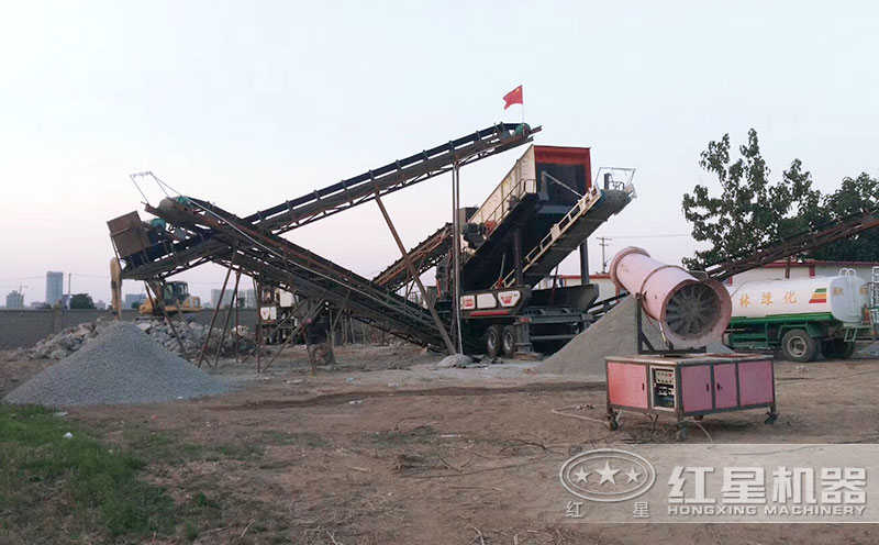移动制砂机作业现场 移动制砂机作业现场